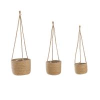 S/3 Cesto Sea Grass Da Appendere Gr. h 16 cm Ø 25 cm