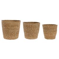 S/3 Cesto Sea Grass Gr. h 35 cm Ø 42 cm