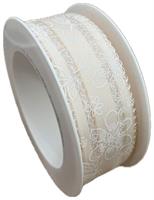 Nastro Tessuto ST Blumen Avorio h 4 cm l 18 mt