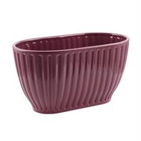 Vaso Ceramica Ovale Prugna h 11 cm Ø 10x19 cm