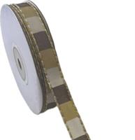 Nastro Tessuto ST Quadretto Beige h 1 cm l 20 mt