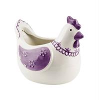 Vasetto Ceramica Gallina Lilla h 16 cm Ø 20 cm