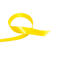 Nastro Doppio Raso Giallo h 6 mm l 50 mt