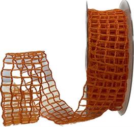 Nastro Rete Luce Arancio h 4 cm l 20 mt