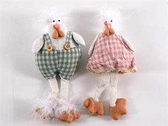 Gallo/Gallina Da Appendere T h 18 cm l 9x7 cm