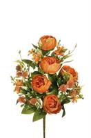 Bush Peonia C/Mini Fiori x12 Arancio h 45 cm
