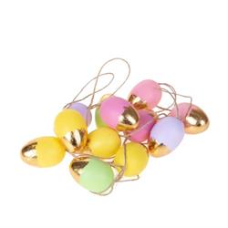 Uovo D/Appendere Assortito Oro h 4 cm Cf 12 Pz