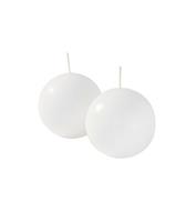 Candela Sferica 4 Pezzi Bianco Ø 8 cm