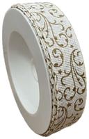 Nastro Tessuto ST Caligrafic Bianco h 2.5 cm l 20 mt