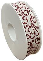 Nastro Tessuto ST Caligrafic Crema h 2.5 cm l 20 mt