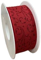 Nastro Tessuto ST Caligrafic Rosso h 4 cm l 18 mt