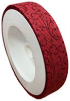 Nastro Tessuto ST Caligrafic Rosso h 2.5 cm l 20 mt