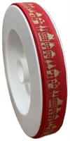 Nastro Cotone ST Casette Rosso/Oro h 1.5 cm l 20 mt
