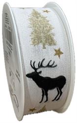 Nastro Cotone ST Renna Nera h 4 cm l 15 mt