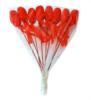 S/8 Stecco Cuore Velluto C/Nastro h 35 cm Ø 3.7 cm