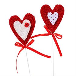 S/18 Stecco Cuore Mix h 40 cm Ø 7 cm