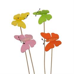 S/12 Stecco Farfalla Col Mix h 50 cm l 5.5x7 cm