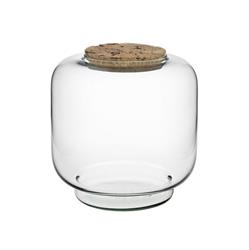 Vaso Vetro Trasparente Abinabile Tappo h 19 cm Ø 19 cm