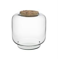 Vaso Vetro Trasparente Abinabile Tappo h 19 cm Ø 19 cm