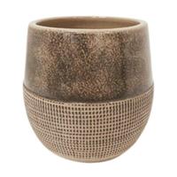 Caspo' Base Zigrinata Tortora h 14 cm Ø 16 cm