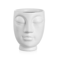Vaso a Caspo' Dafne Bianco h 18 cm Ø 15 cm