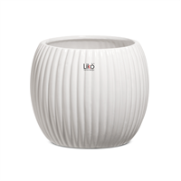 Sfera Ceramica Nairobi Bianco h 13 cm Ø 16 cm