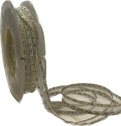 Nastro Velo  Bordo Argento h 1 cm l 25 mt