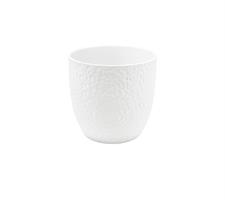 Vasetto Ceramica Puntinato Bianco h 13 cm Ø 13 cm