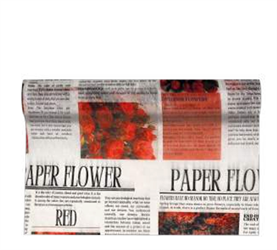 Bobina Decofibra News Paper Flower Rosso h 51 cm l 9 mt