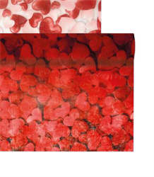 Bobina Decofibra St Cuori Rosso h 50 cm l 9 mt