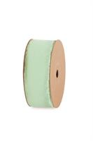 Nastro Crepe Effetto Seta Sfrangiato Verde Mare h 4 cm l 15 mt
