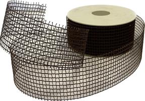 Nastro Rete Larga Marrone h 5 cm l 25 mt