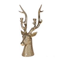 Renna P/Candela Oro h 44.5 cm l 25 cm