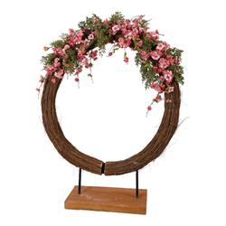 Struttura Cerchio Rattan Marrone Ø 120 cm