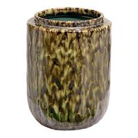 Vaso Ceramica Marmorizzato Verde h 20 cm Ø 15 cm