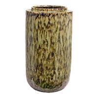 Vaso Ceramica Marmorizzato Verde h 27 cm Ø 17 cm