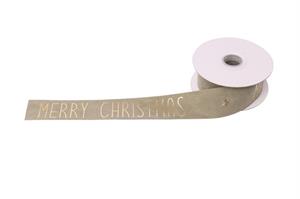 Nastro Velluto Merry Xmas Salvia h 25 cm l 10 mt