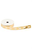 Nastro Tessuto Oro C/Testa Renna h 2 cm l 10 mt