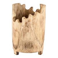 Vaso Legno Paulonia Naturale h 37 cm Ø 26 cm