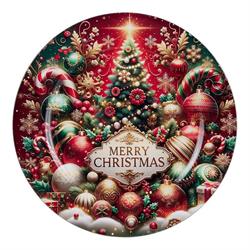 Piatto Plastica Merry Xmas Ø 33 cm