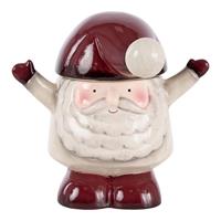 Barattolo Babbo Natale Ceramica Vinaccia h 16 cm Ø 17 cm