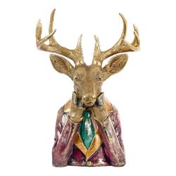 Busto Renna Resina Giacca Bordo'