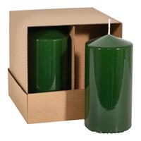 Candelotto Laccato Verde Bosco h 15 cm Ø 7.5 cm