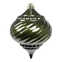 Decorazione Goccia Rigata Plastica Verde Muschio Ø 15 cm
