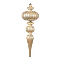 Decoro A Punta Rigato Beige h 31 cm Ø 10 cm