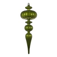 Decoro A Punta Rigato Verde Oliva h 31 cm Ø 10 cm