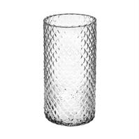 Cilindro Vetro Diamante Trasparente h 25 cm Ø 10 cm