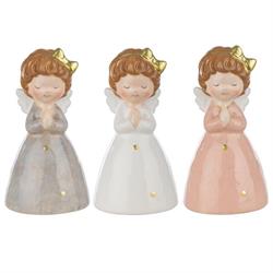 Angioletto In Preghiera Ceramica Assortito h 14 cm Ø 7.5 cm
