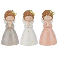 Angioletto In Preghiera Ceramica Assortito h 14 cm Ø 7.5 cm