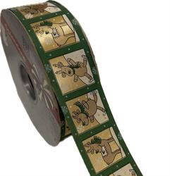 Nastro Carta Splendene ST Renna Verde h 4 cm l 100 mt